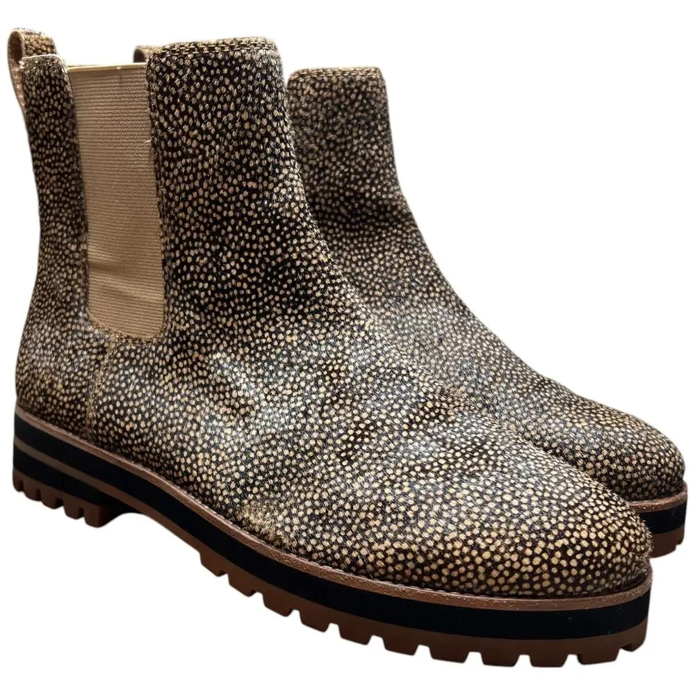 MADEWELL The Ivy Chelsea Women's Size 9.5 Boot Mini Dot Calf Hair Lug Sole MA427
